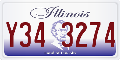 IL license plate Y343274