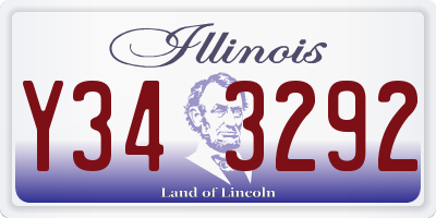 IL license plate Y343292
