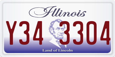 IL license plate Y343304