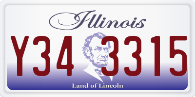 IL license plate Y343315