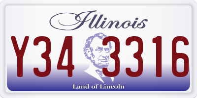IL license plate Y343316