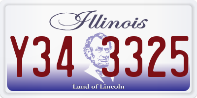 IL license plate Y343325