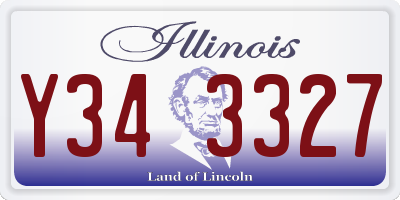 IL license plate Y343327