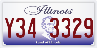 IL license plate Y343329