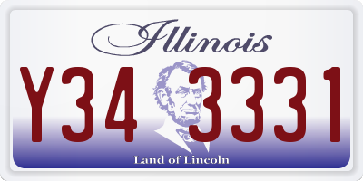 IL license plate Y343331