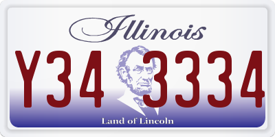 IL license plate Y343334