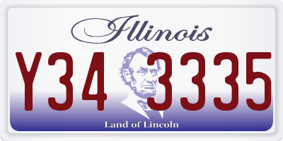 IL license plate Y343335