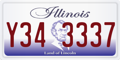 IL license plate Y343337