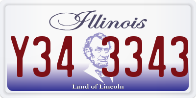 IL license plate Y343343