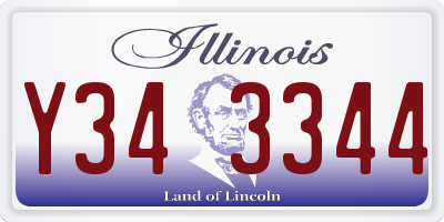 IL license plate Y343344