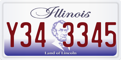 IL license plate Y343345