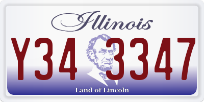 IL license plate Y343347