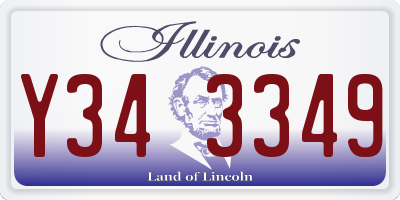 IL license plate Y343349