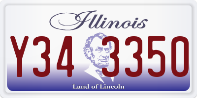 IL license plate Y343350