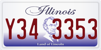 IL license plate Y343353