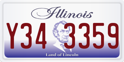 IL license plate Y343359