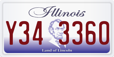 IL license plate Y343360