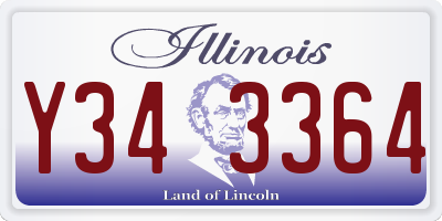 IL license plate Y343364