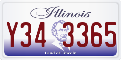 IL license plate Y343365