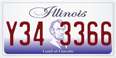 IL license plate Y343366