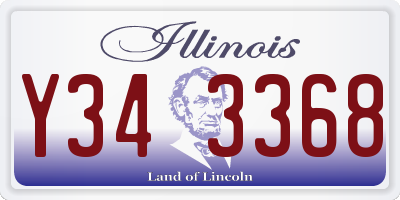 IL license plate Y343368