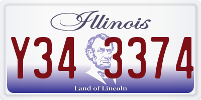 IL license plate Y343374