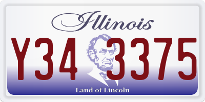 IL license plate Y343375