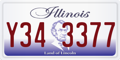IL license plate Y343377