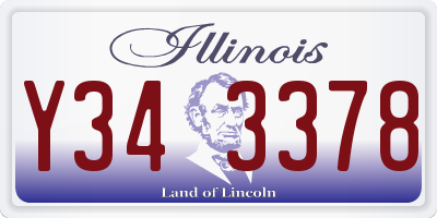 IL license plate Y343378