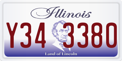IL license plate Y343380