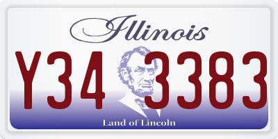 IL license plate Y343383