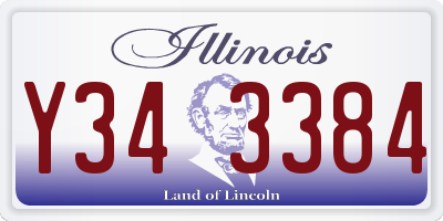 IL license plate Y343384