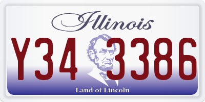 IL license plate Y343386
