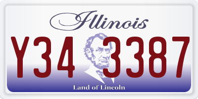 IL license plate Y343387