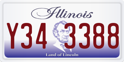 IL license plate Y343388
