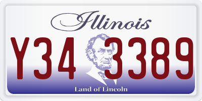IL license plate Y343389