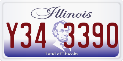 IL license plate Y343390