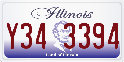 IL license plate Y343394