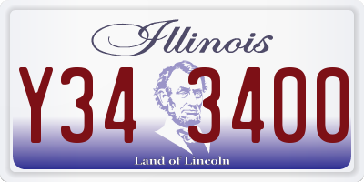 IL license plate Y343400