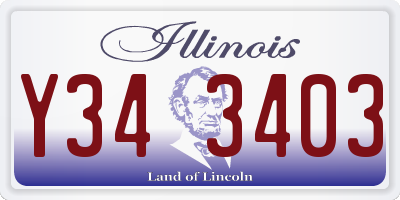 IL license plate Y343403