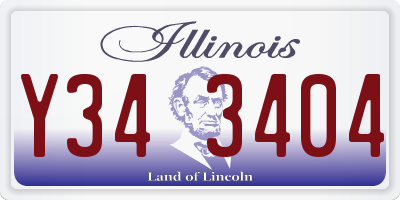 IL license plate Y343404