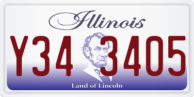 IL license plate Y343405