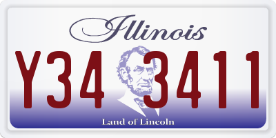 IL license plate Y343411