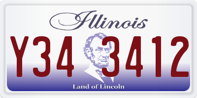 IL license plate Y343412