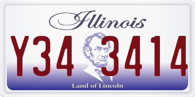 IL license plate Y343414
