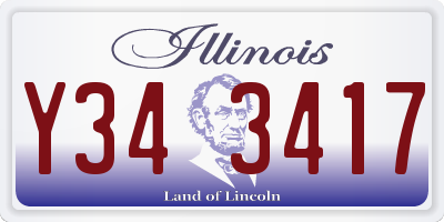 IL license plate Y343417