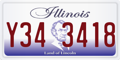 IL license plate Y343418