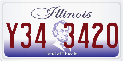 IL license plate Y343420