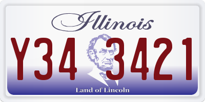 IL license plate Y343421