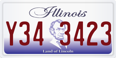 IL license plate Y343423